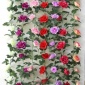壁掛塑料玫瑰花藤條 壁掛假花藤 室內客廳裝飾吊頂塑料花藤蔓