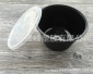 一次性塑料打包盒PP材質(zhì)圓形湯碗磨砂碗黑色餛飩碗湯碗外帶**0ml